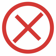 Obraz premium No Sign Icon. Red Crossed Circle Vector Design vector 