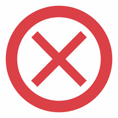 Obraz premium No Sign Icon. Red Crossed Circle Vector Design vector 