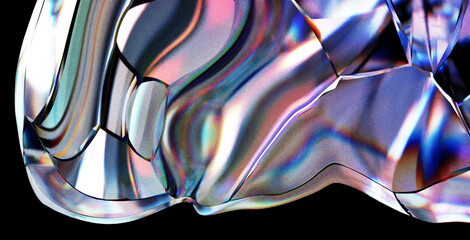 4K Beautiful color gradient background with noise. Abstract pastel holographic blurred grainy...