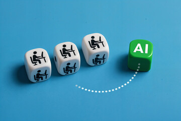 AI Automation Workplace Transformation Digital Future Technology Innovation Efficient Remote Workers Modern Business Process Improvement Smart System Digitalization Efficient Workflow Progress        