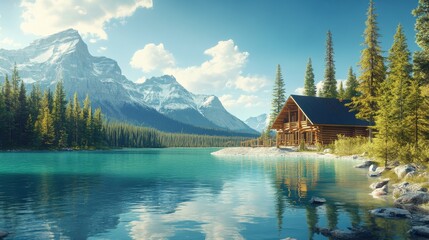 Fototapeta premium Emerald Lake,Yoho National Park in Canada