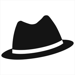 silhouette hat on white background