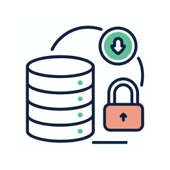 disk fragmentation icon with broken segments doodle