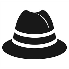  silhouette hat on white background