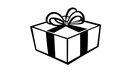 Obraz premium Gift Box Icon on White Background (4)