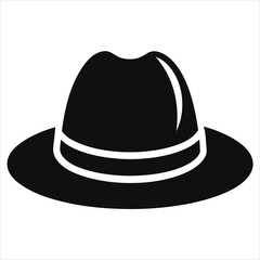  silhouette hat on white background