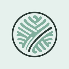 Abstract Swirling Globe Logo Design – Black and Teal Color Theme