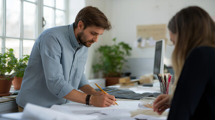 Collaborative Design Session in a Creative Studio