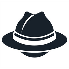  silhouette hat on white background