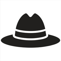  silhouette hat on white background