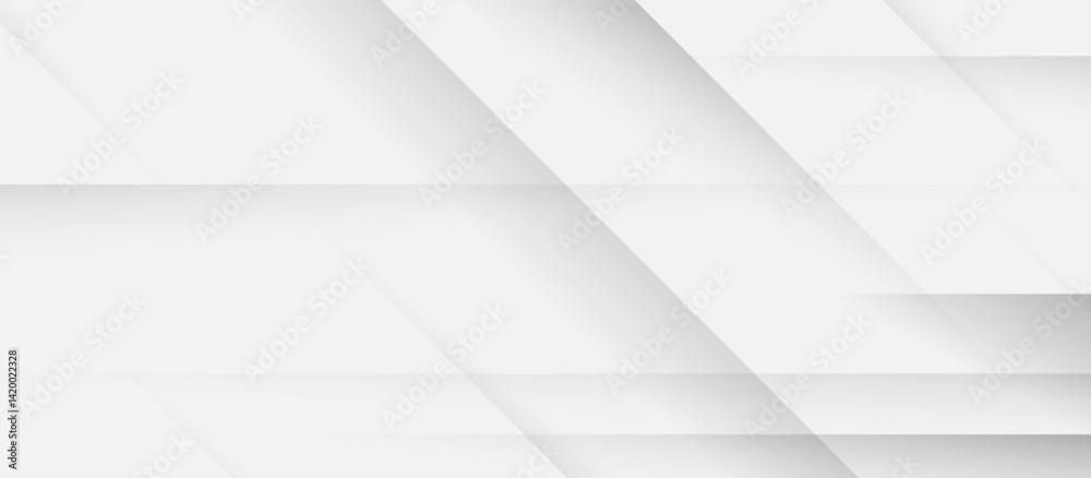Fototapete Minimal Abstract White Background with Diagonal Overlapping Lines