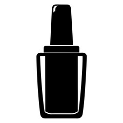 Nail polish silhouette vector black on white background