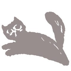 silhouette of a black cat