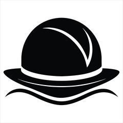  silhouette hat on white background