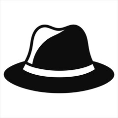  silhouette hat on white background