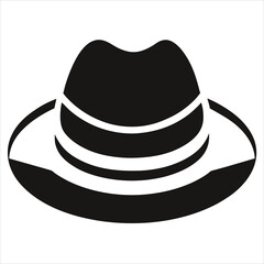  silhouette hat on white background