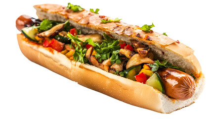 Hotdog hot dog sandwich isolated sausage mustard ketchup food bread american. Hot dog sandwich isolated sausage mustard hotdog ketchup food bread american background plate gourmet white bbq yellow top