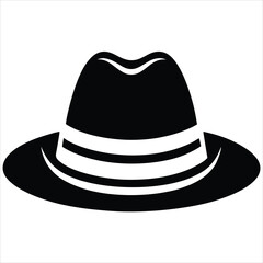  silhouette hat on white background