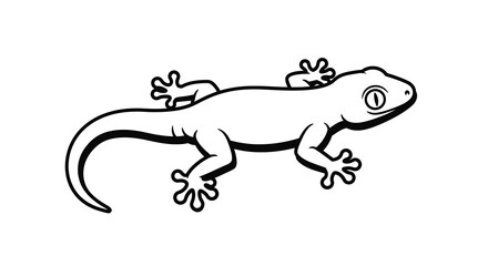 Lizard Illustration Outline
