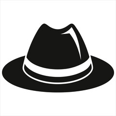  silhouette hat on white background