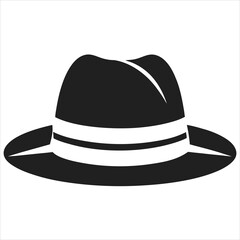  silhouette hat on white background