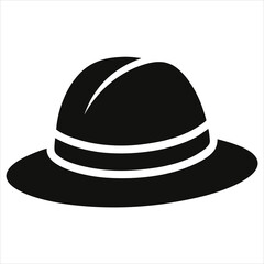  silhouette hat on white background