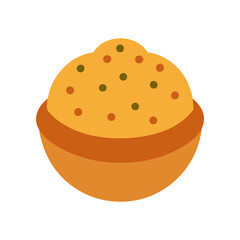 Beautiful cup cake and bread vector 