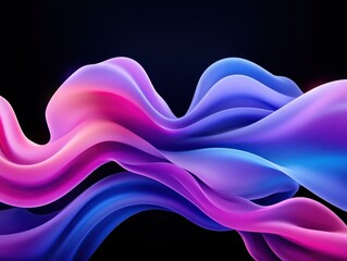 Obraz premium Abstract flowing ribbons. Vibrant colors. Dynamic design