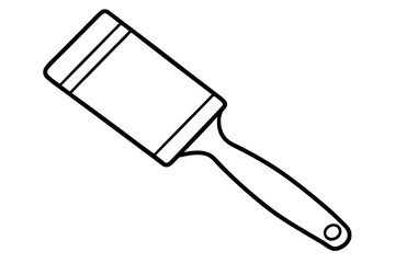 Paint Scraper Line Art Vector Illustration