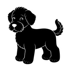 Plush Puppy silhouette vector art