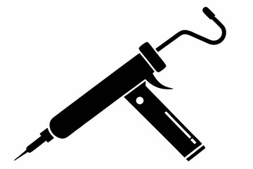 Soldering Iron Black Silhouette Vector Illustration