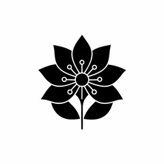 creative details Blooming flower icon Vector Illustration