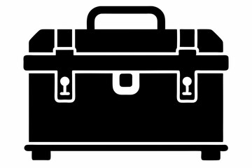 Tool Chest Black Silhouette Vector Illustration