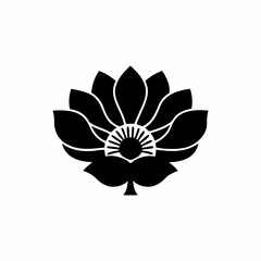 creative details Blooming flower icon Vector Illustration