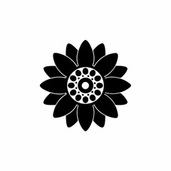 creative details Blooming flower icon Vector Illustration