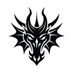 dragon head tattoo design silhouette