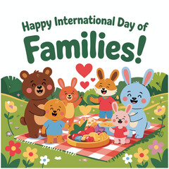 Fototapeta premium International Day of Families flyer 4.eps