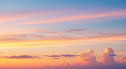 Fototapeta premium Sunset Sky with Clouds - Photo