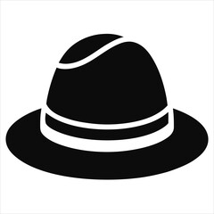  silhouette hat on white background