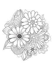 Abstract vector floral background with a flower illustration