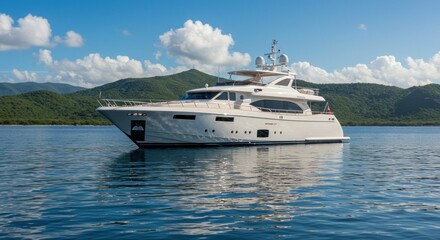 Yacht on the water. Photo