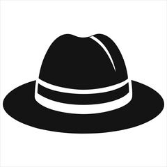 silhouette hat on white background