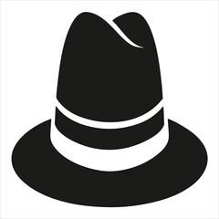  silhouette hat on white background