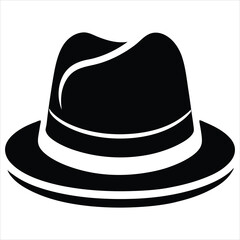  silhouette hat on white background