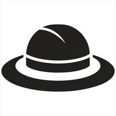  silhouette hat on white background