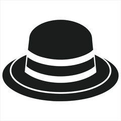  silhouette hat on white background