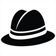  silhouette hat on white background