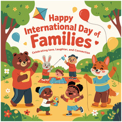 Fototapeta premium International Day of Families flyer 5.eps