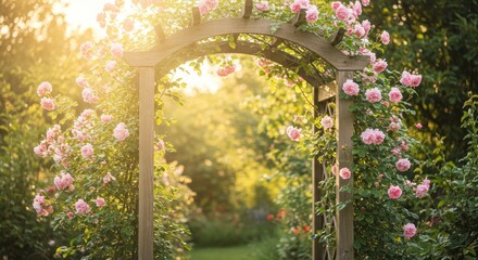 Fototapeta premium Rose Archway Illustration