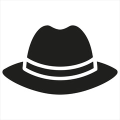  silhouette hat on white background
